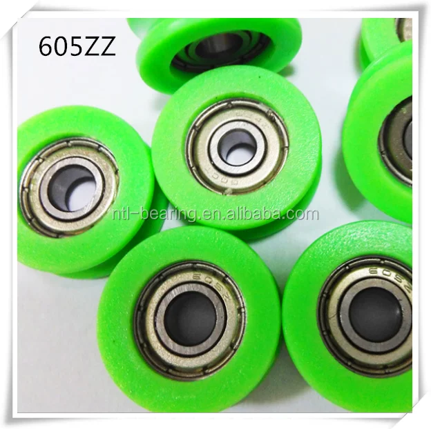 605zz U type groove ball bearing slide roller for door or window 5*14*5