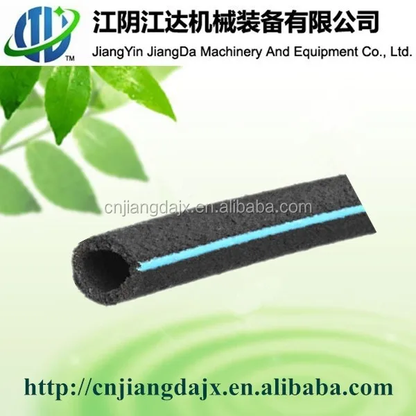 Black aerator rubber micropore hose tube with blue line for water treatment