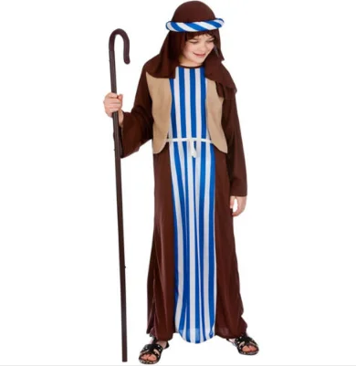 Child Boys Christmas Nativity Play Shepherd Joseph Fancy Dress Costume Outfit For Kids