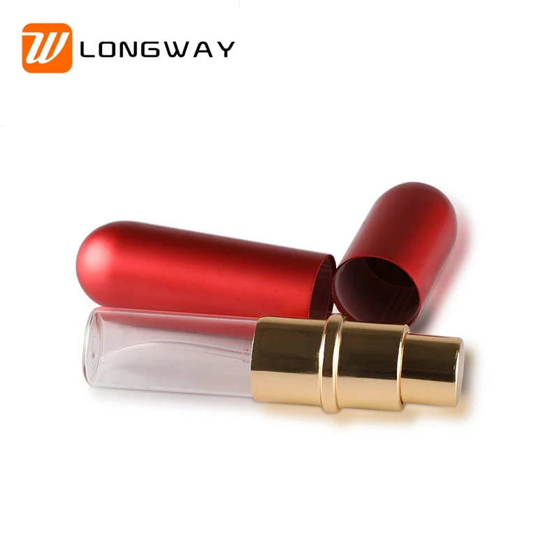 5ml empty mini travel refillable metal aluminum perfume spray glass bottle with atomizer for cosmetic