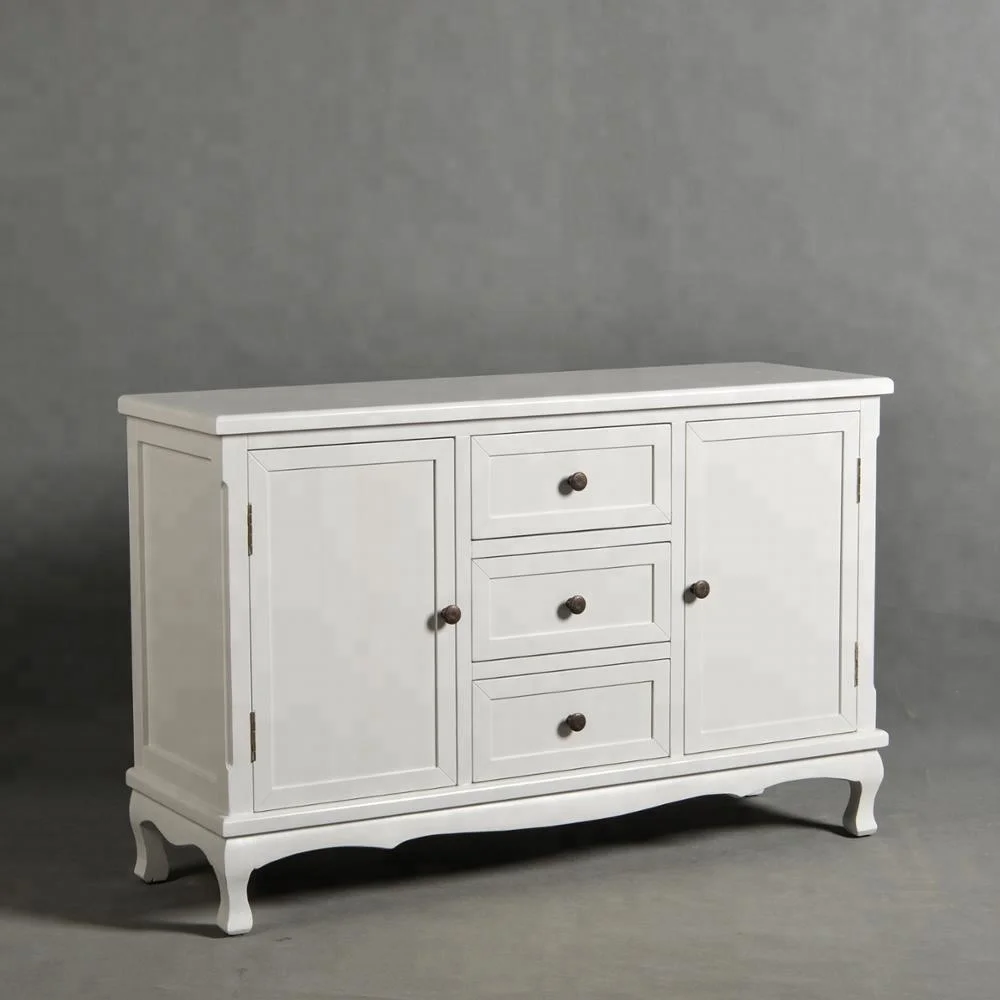 Mayco Home High-quality 2 doors 3 drawer Antique White Wooden Cabinet