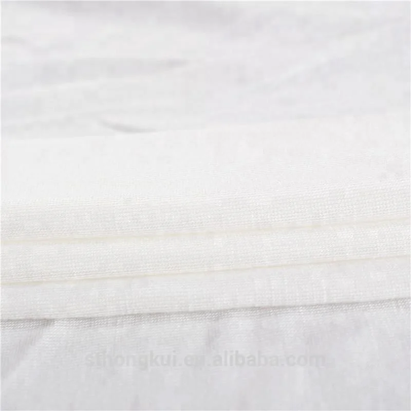 Plain white cotton fabric/cotton spandex single jersey knitted fabric for hometextile