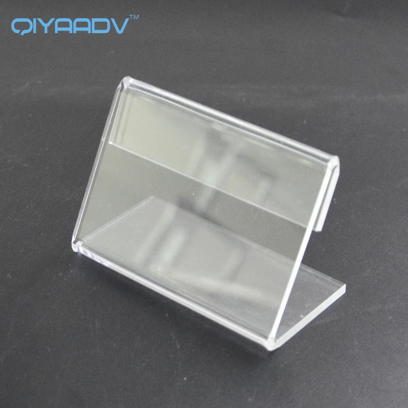Clear Acrylic Name Tent Card Holder Price Card Tag Label Stand Display Racks