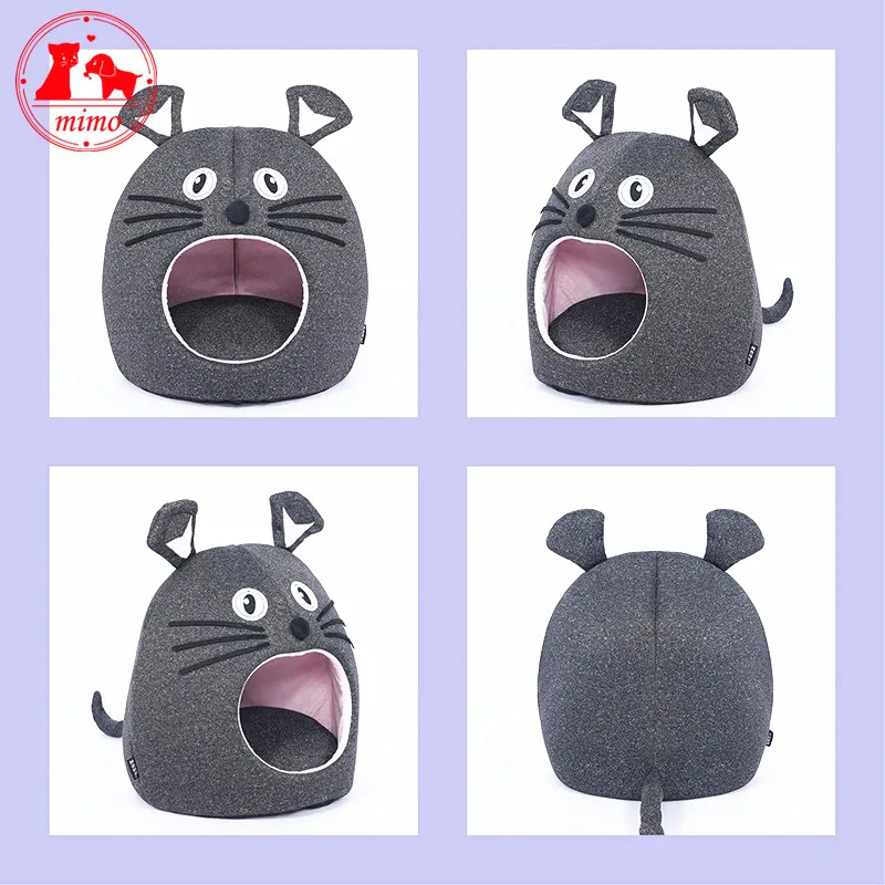 Cat Bed House Cozy Cute Ret Puppy Cushion Kennel Warm Portable Pet Basket Supplies Mat Beds for Cats & Kittens