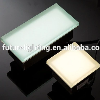 
Shenzhen high quality 200x100mm IP67 recessed glass shelf led brick paver light 