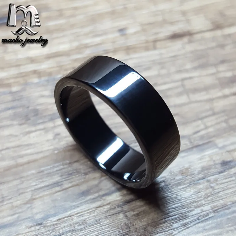 
6MM Black Ceramic Ring Blank Ring for Luxury Jewelry Wholesale 