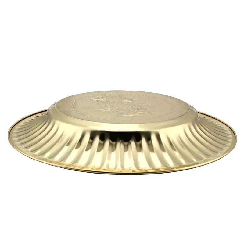 
Alibaba China Supplier Stainless Steel Round Tray Plate Charger Dinner Dishes 