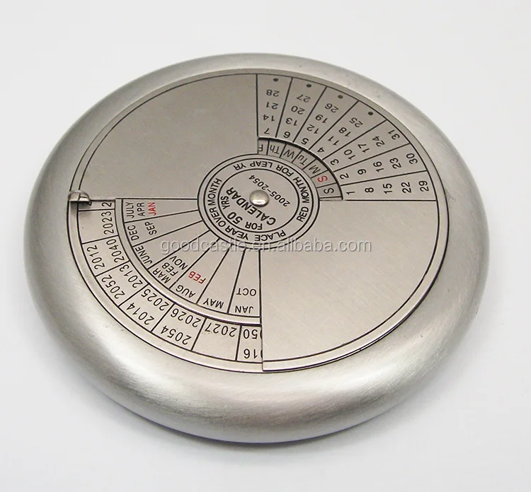 Metal 50 year calender souvenir gift for promotion