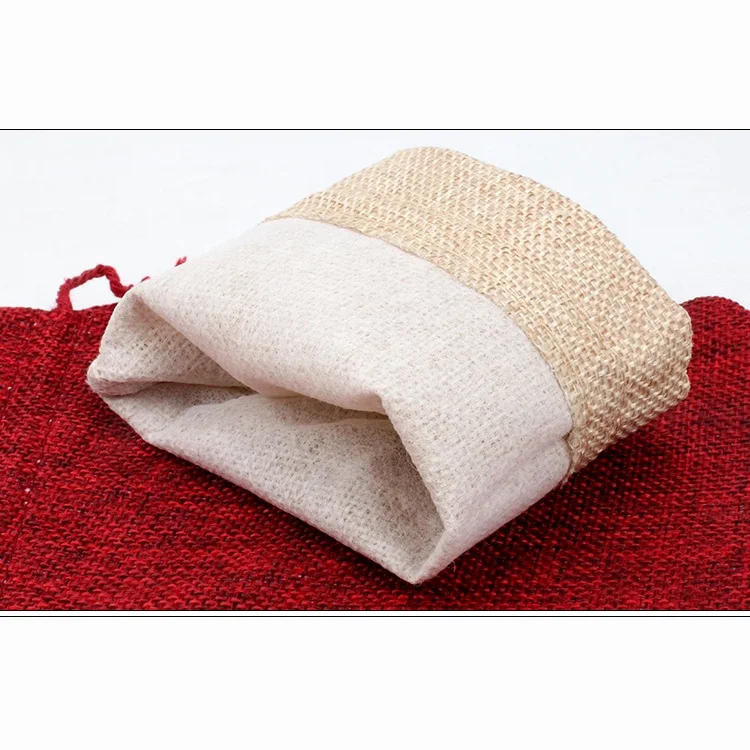 Wholesale 10x14cm Jute Bags Packaging Fresh Style Burlap Drawstring Cashew Nuts Pouch