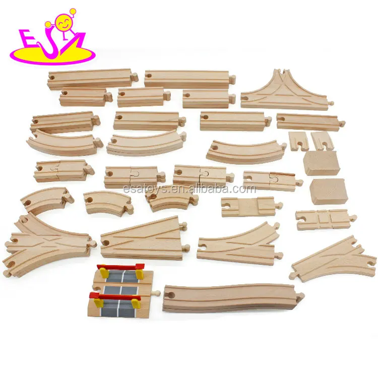 Customize toy train track accessories wooden curved tracks for sale W04C108