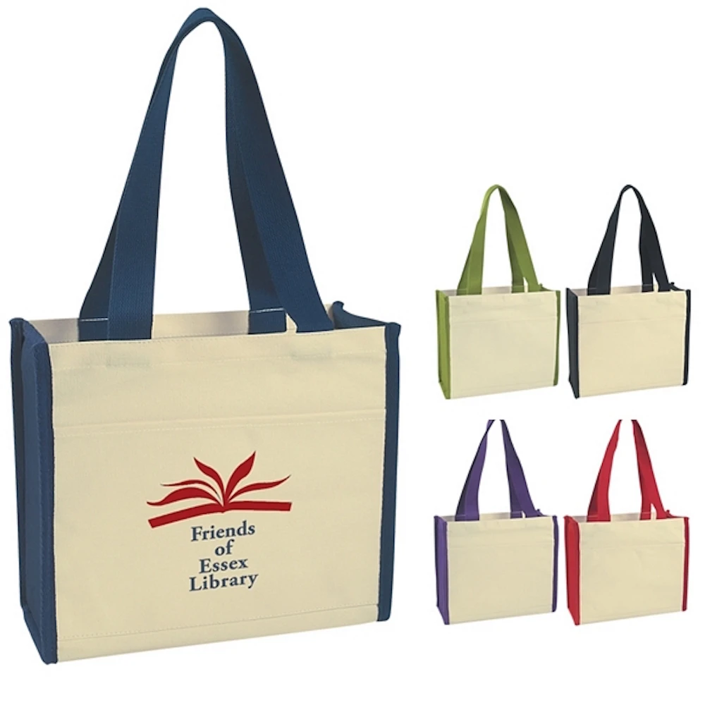 Cheap cotton canvas tote bag with custom printed logo