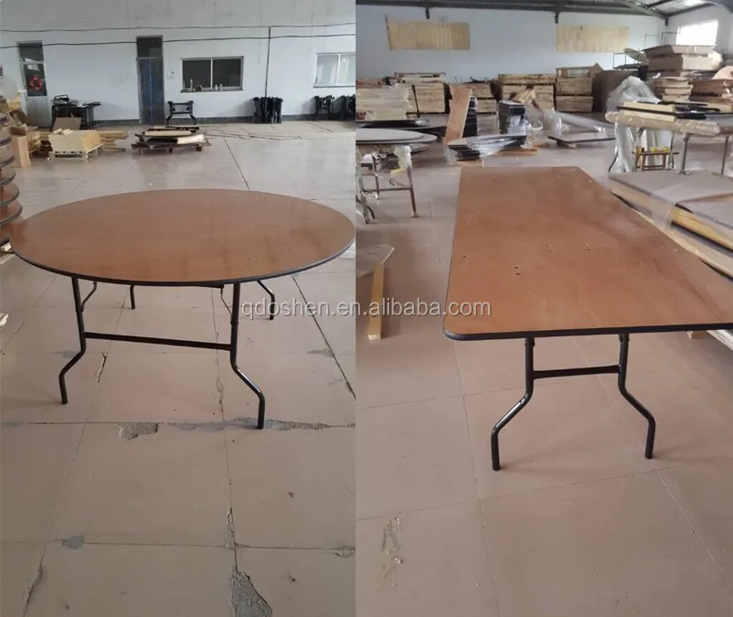 Round Wooden Folding Table