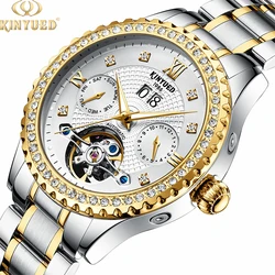 KINYUED OEM automatic movement men wrist watch fashion tourbillon watch mechanical