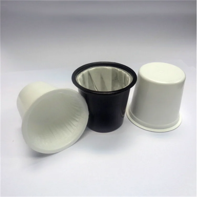 Newest empty coffee capsule disposable plastic coffee powder capsule for nespresso machine