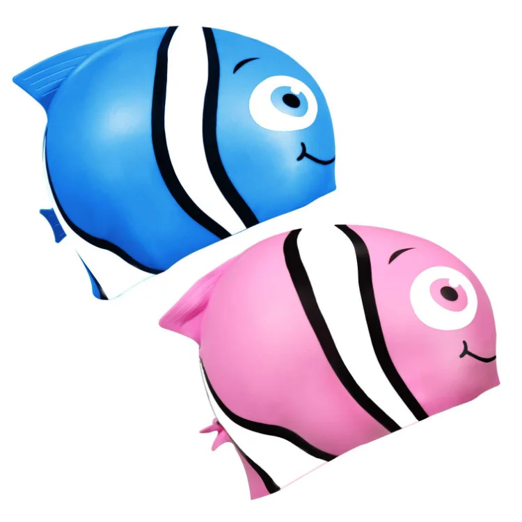 Start Smart Kids Fun Waterproof Custom Silicone Swim Cap for Boys and Girls
