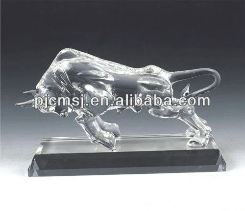 Crystal Bull Figurines Glass Animal For Gifts or Souvenirs