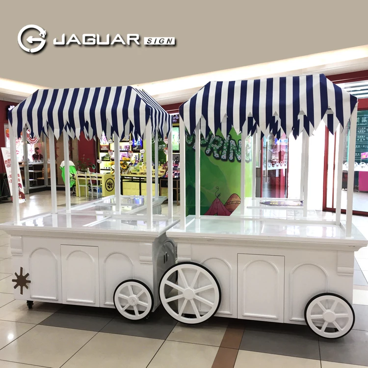 New style theme park amusement cart kiosk Fast Food Retail moving foods cart