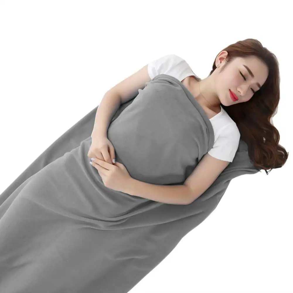 WOQI Hot Sale Customized Sleeping Bag Liner Sleep Sheet Sleep Sack Camping Travel Liner with Pillow Soft