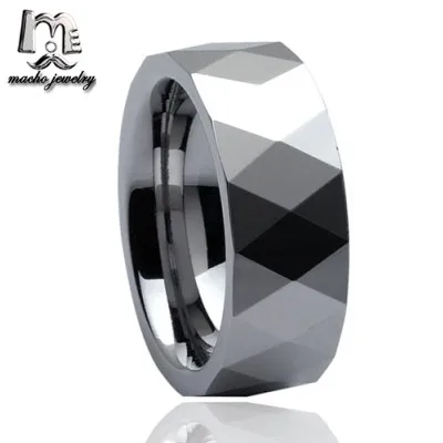 
rings for men facets tungsten ring exotic wedding bands 