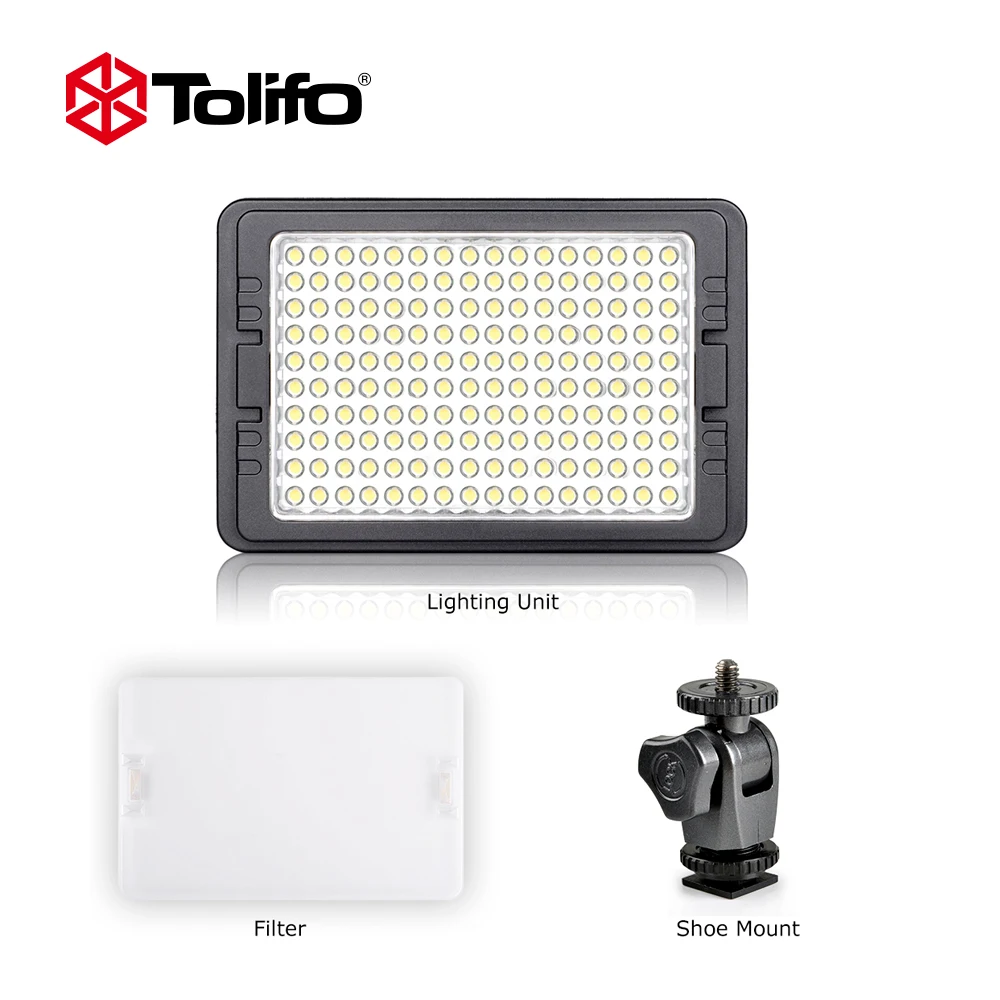 Tolifo Battery Operated Adjustable LED Photographic Camera Light Mini LED Video Light with the Dimmer for DSLR Camcorder