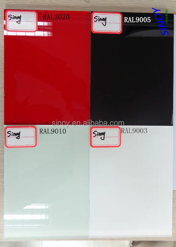Jumbo size RAL 9010 Soft White Back Painted Glass ( opaque white glass) , white lacquered glass, for interior applications