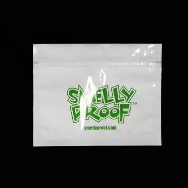 Custom Transparent Resealable Small Black Zip Mylar Bags Smell Proof Bag With Lock