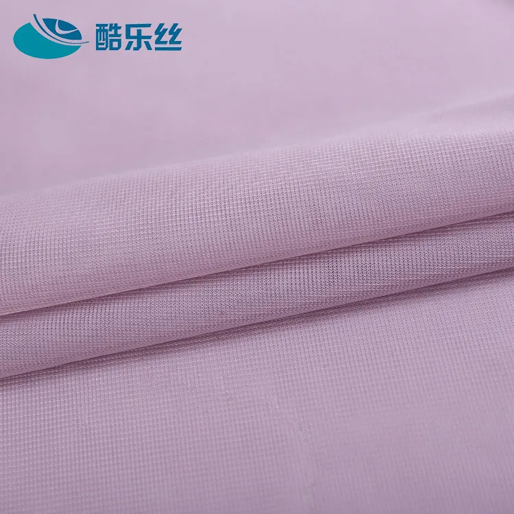
factory custom garment suit lining 100% polyester interlock warp knitted fabric 