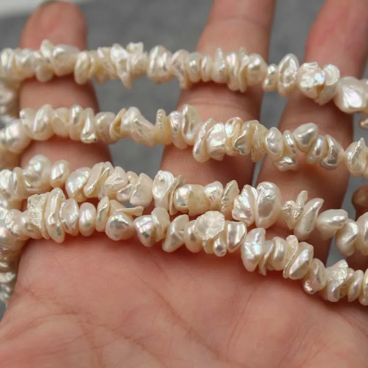 Freshwater Pearls Beads Natural Cultured Jewelry Necklace Seed for Sale  Keshi Pearl string