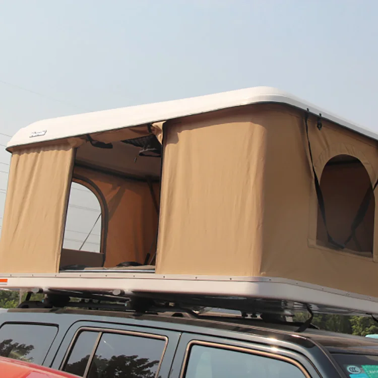Factory wholesale Hardshell  big family camping roof tent For 3-4 people
