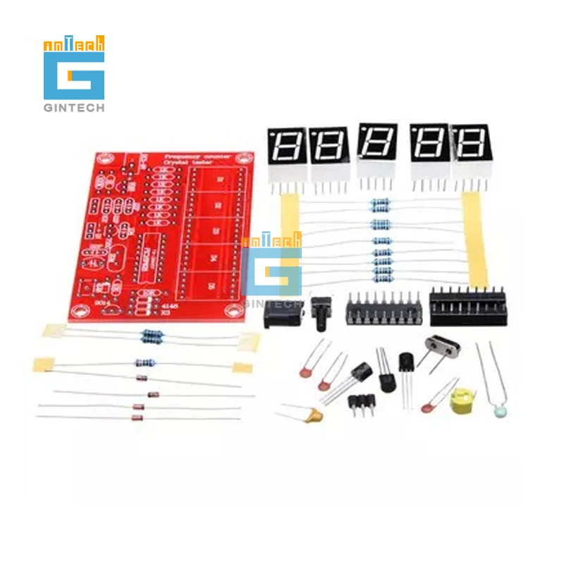 
New Arrival 5 digit Display Frequency Meter LED DIY Kits 1Hz-50MHz Crystal Oscillator Tester Frequency Counter Tester Meter 