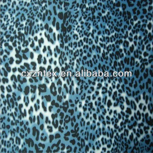 Satin leopard print fabric