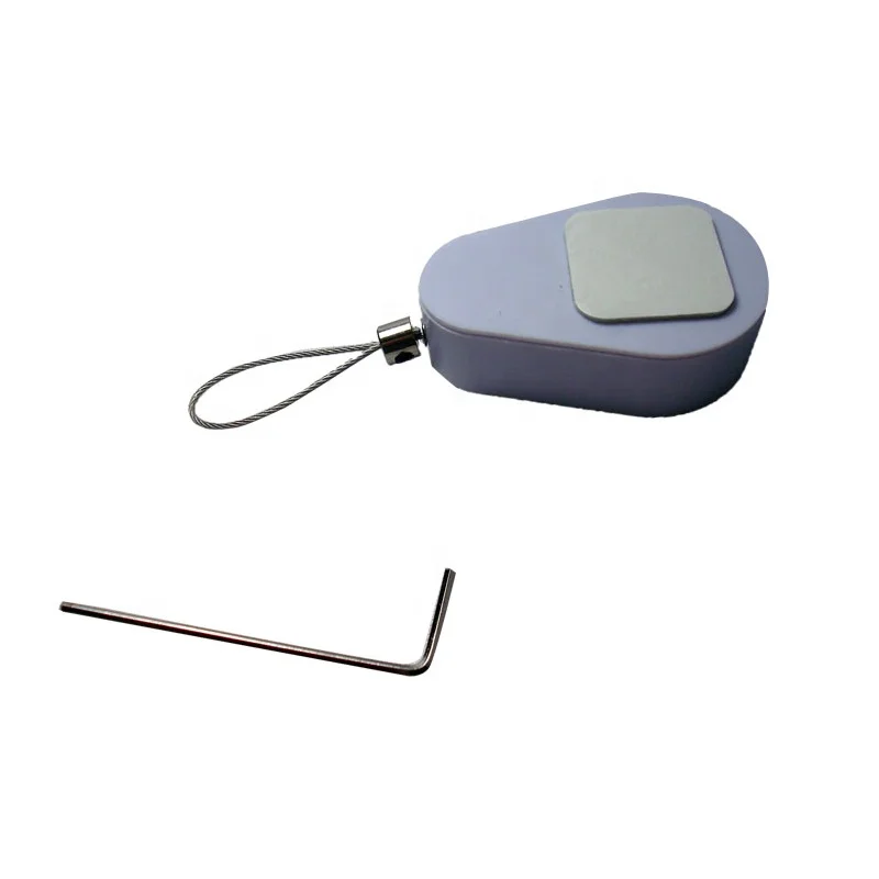 Anti-theft Pull Box Tear Drop Shape with Metal Retractable Metal Security Tether