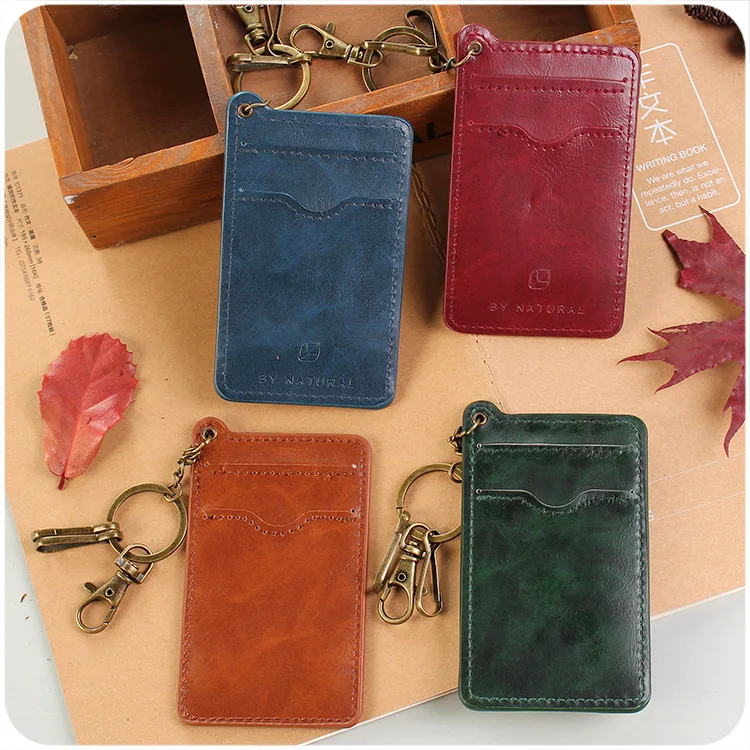 HOT SALE Leather Thin Bank Credit Card set Mini Wallet Men Bus Card Holder Creative Ban Credit Card Case