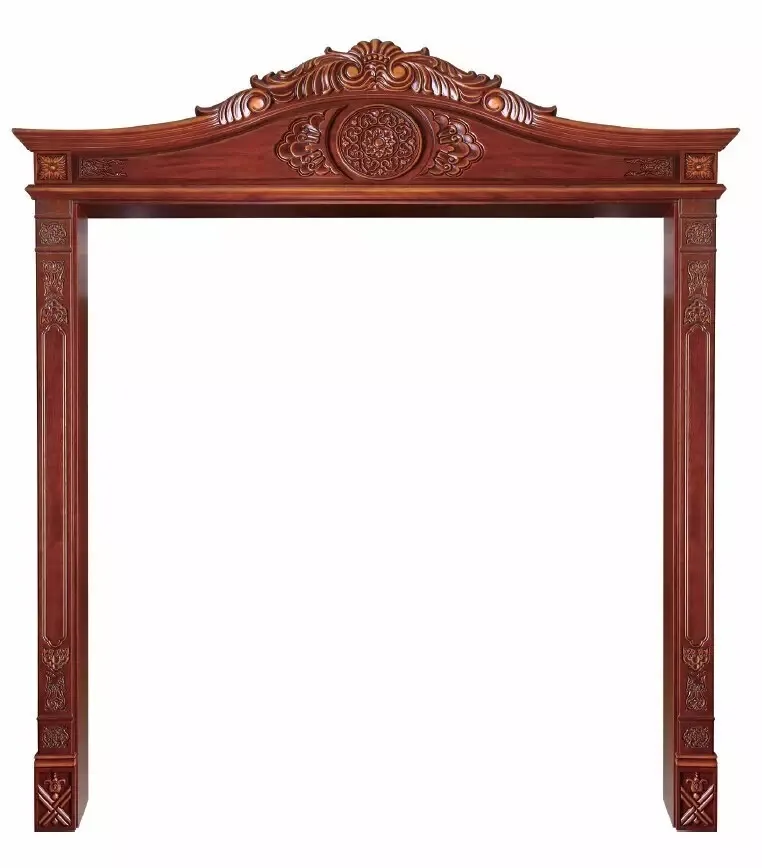 GSP20-015 Decorative Classic Carved Door Carved Wood Frame In Architrave