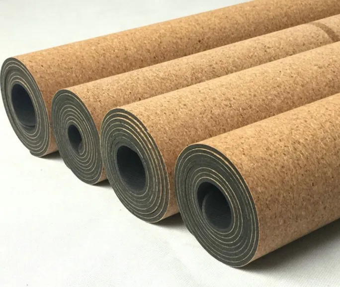 Luxury Sweat Resistant Eco Friendly Summer Foldable Non-slip Cork Yoga Mat With Carry Strap And Bag For Kids