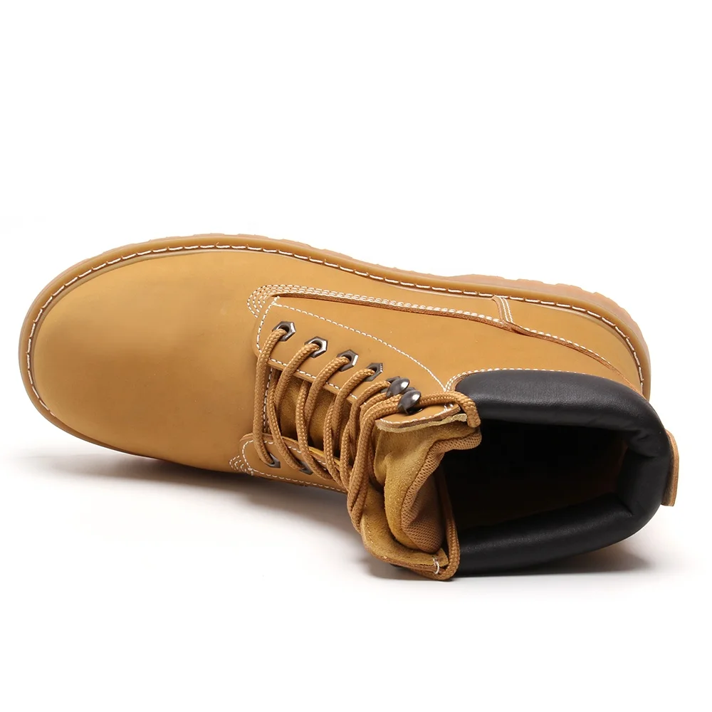 Желтый нубук Композитный носок лучший сервис безопасная обувь поставщик Шаньдун, легкие безопасные дешевые мужские рабочие ботинки