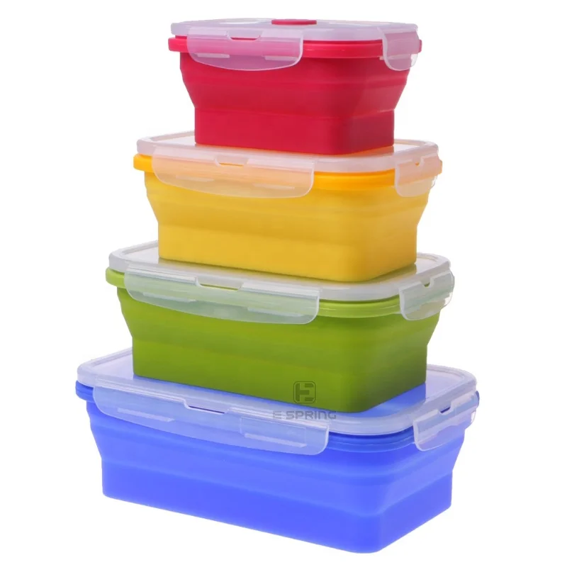 School Storage Kids Lunch Box Lunch Collapsible Food Folding Storage Boxes & Bins,storage Boxes & Bins Food Container Free