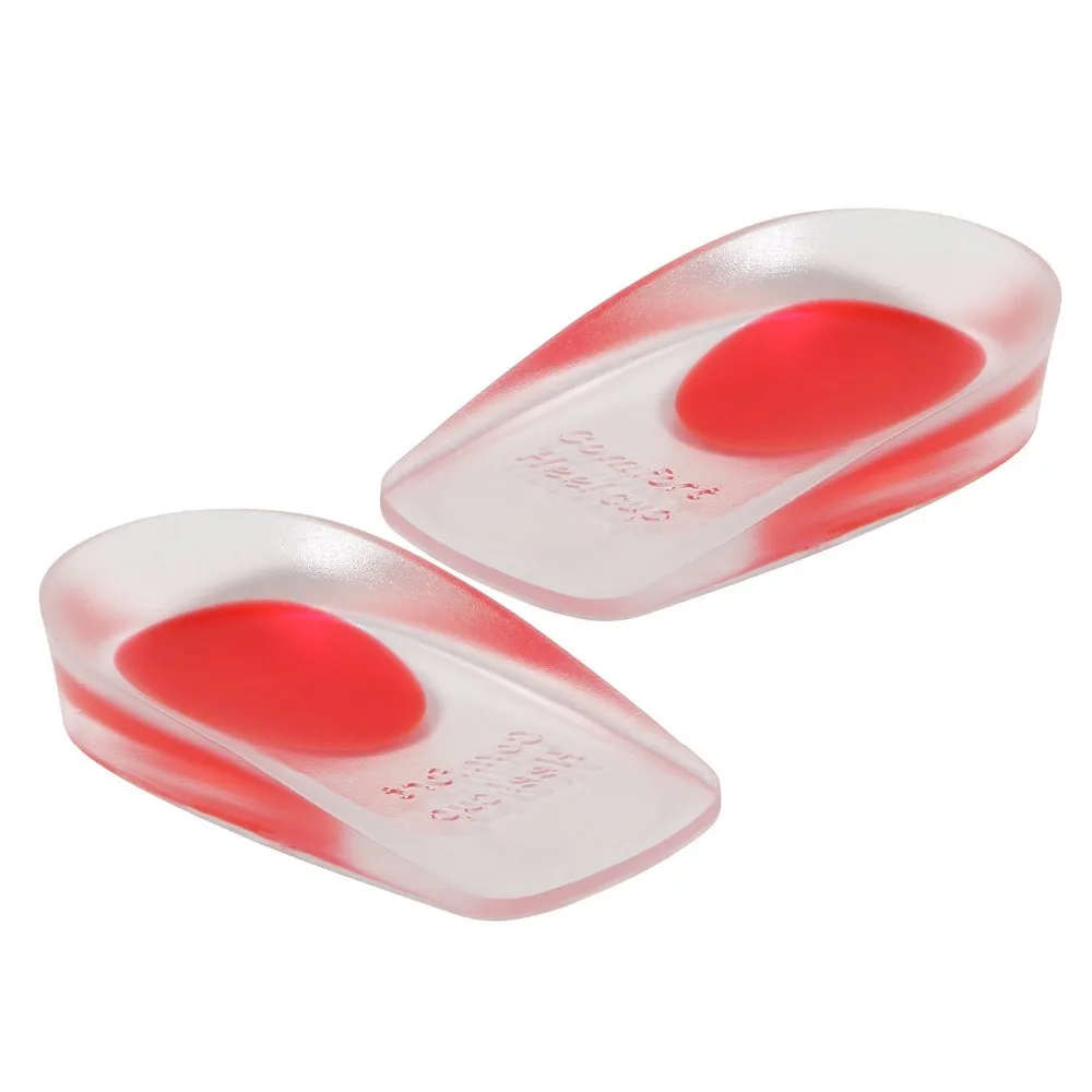 Silicone Gel Heel Pad Cups Ankle Heel Pain Relief Cushion Shock Absorb Support Inserts Heel Cup Orthotic Insole Plantar Care M-F