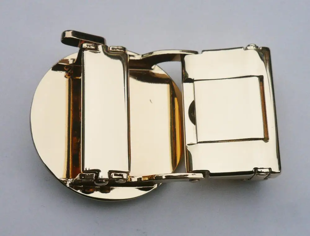 wholesale 35mm top quality zinc alloy lion head logo round shape automatic belt buckles