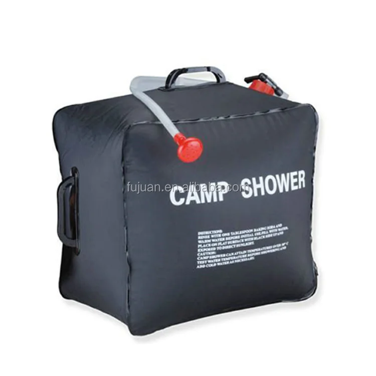 10 Gallon color box package pvc outdoor portable pocket camping shower