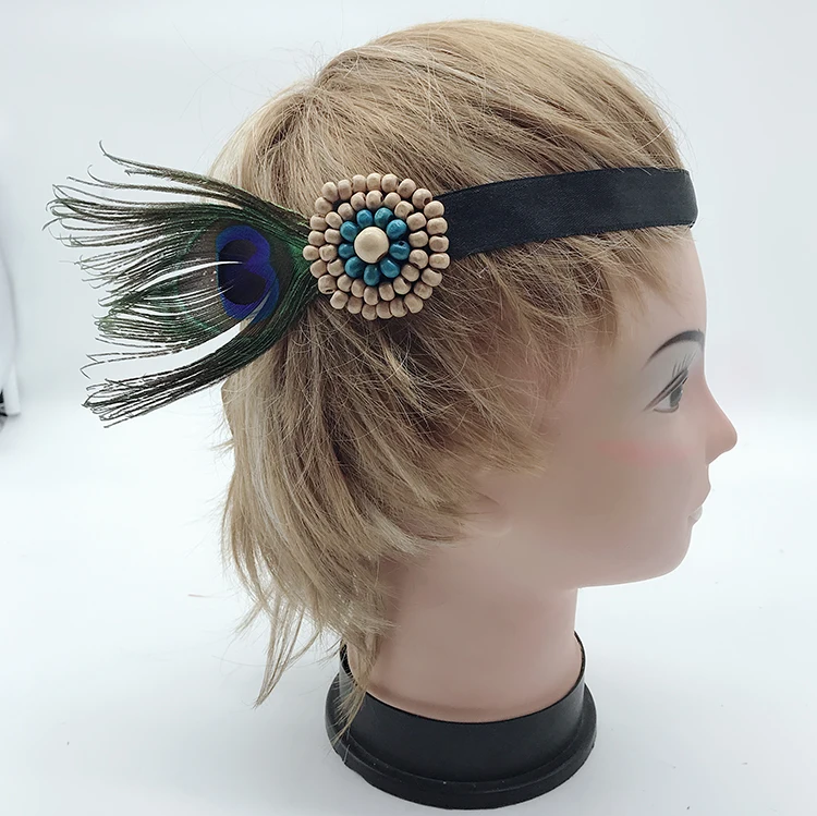  Хэллоуин перо павлина Хлопушка головной убор
