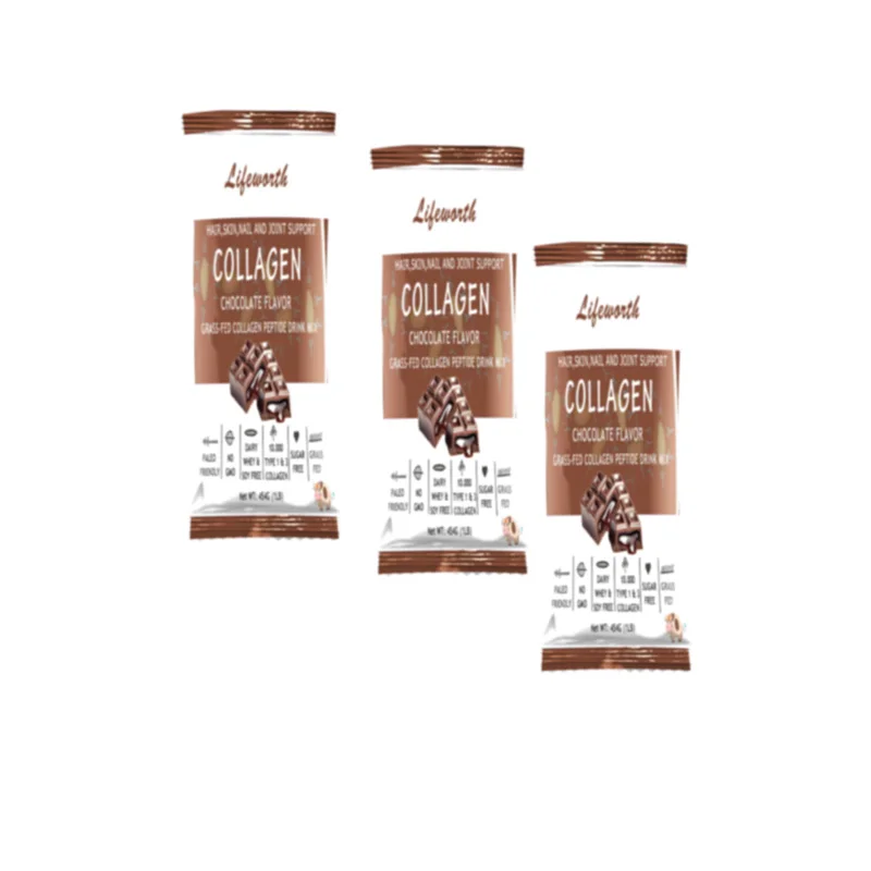 Lifeworth chocolate bovine collagen peptide powder drink