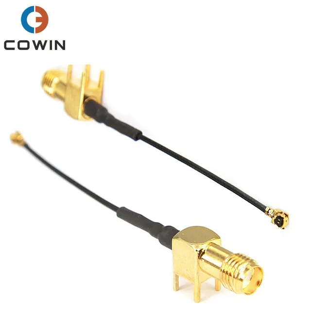 
Right Angle PCB Mount SMA Female To IPEX Coaxial Cable Assembly RF1.13 RF1.37 RG178 