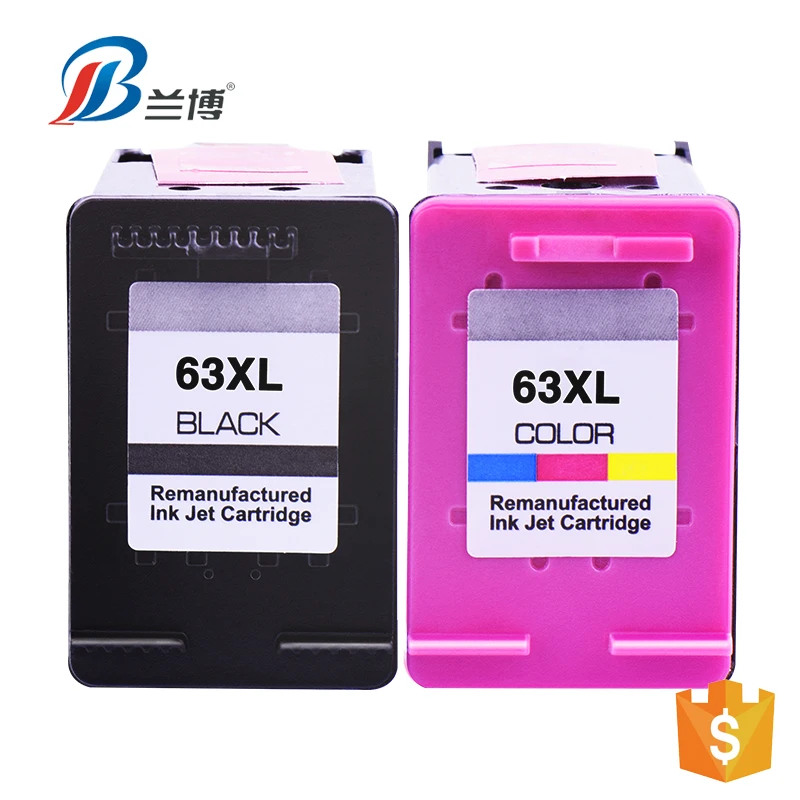 High quality remanufactured 63 xl Ink Cartridge compatible for hp Officejet 4650 3830 3831