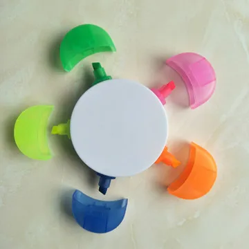 Printed Your Logo Triangle Plastic Highlighter Pen Novelty Item for Kids Gift Stationery