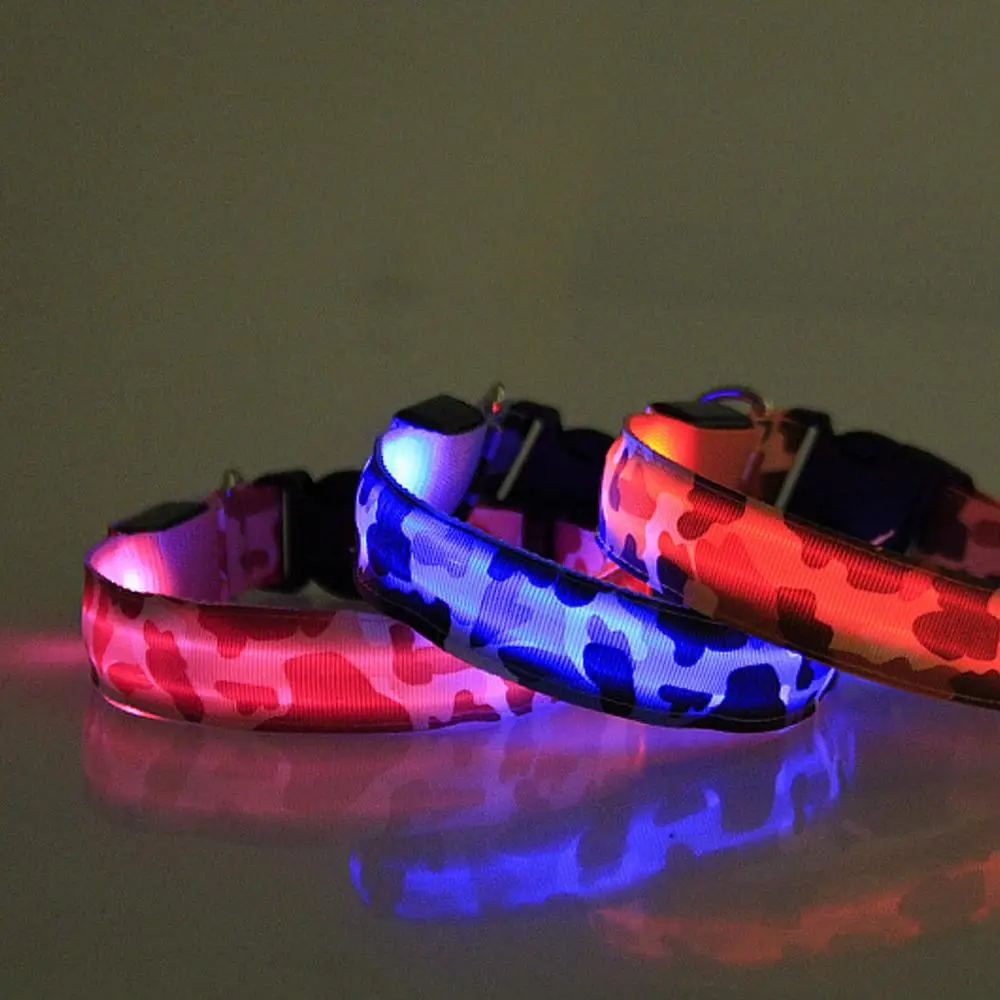 Wholesale OEM Manufacture Leading Blazin Safety Led  Pet Dog Collar Glow Luminous Flashing Lights Neck Strap