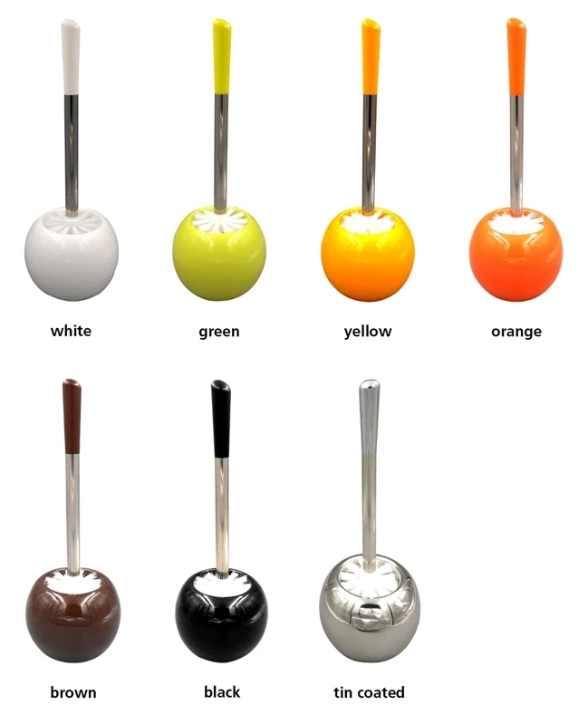 
straight ceramic round bowl toilet brush holder 