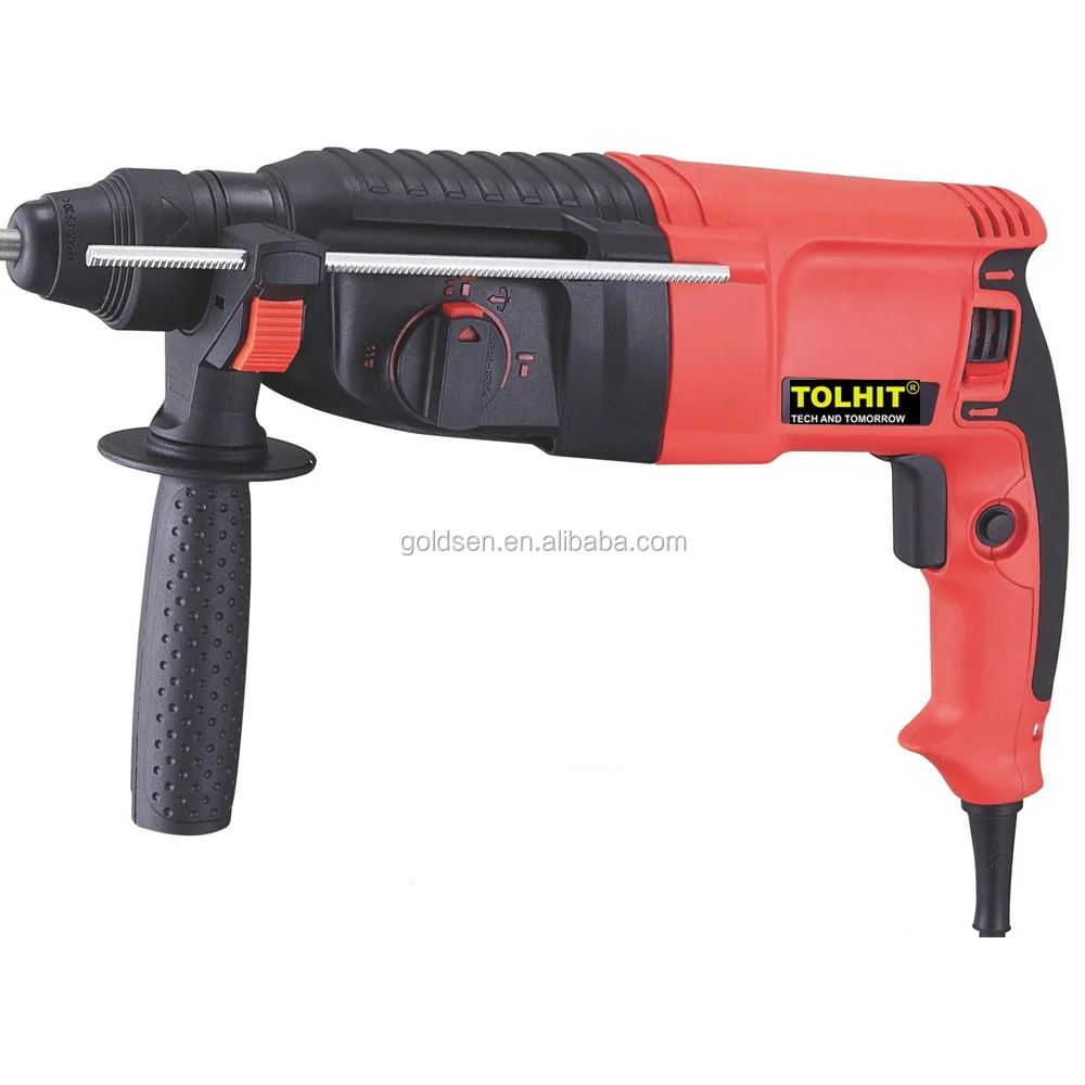 TOLHIT 800w 26mm 220v 110v Red Concrete Drilling Rotary Hammer Machine Cordless Industrial Portable Electric Hammer Drill