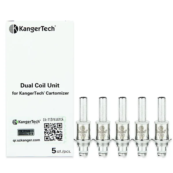 
Free Shipping!! Original Kanger New Dual Coil for eVod Glass T3D Protanks Series 0.8ohm 1.0ohm1.5ohm 