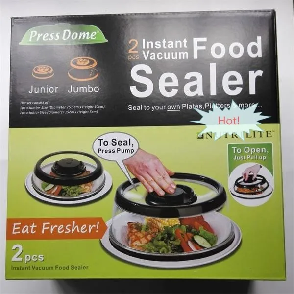 Press and Fresh plate topper /vacuum food sealer lid qvc tv hot products/ innovative gift set